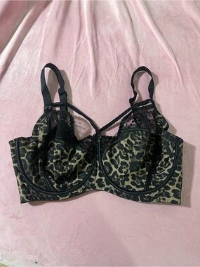 NEW in Bag Matilda Leopard Print Underwire Supportive Bra REMOVABLE Chest Strap